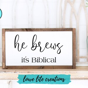 Él prepara su SVG bíblico - Diseños de Cricut, Archivos de silueta, Matrimonio, Café, Matrimonio, Esposo, Esposa, Amor, Barra de café