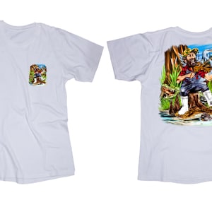 Cajun White T-shirt, Cajun Design, Cajun Print