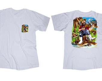 Cajun White T-shirt, Cajun Design, Cajun Print