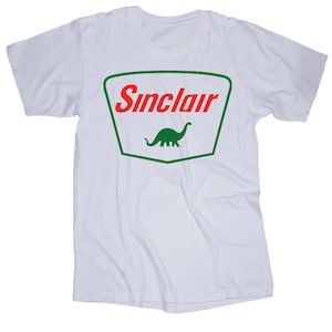 Sinclair White T-shirt, Front Chest Only Print, Sinclair Oil Operation Shirt, Sinclair Gasoline T-shirt