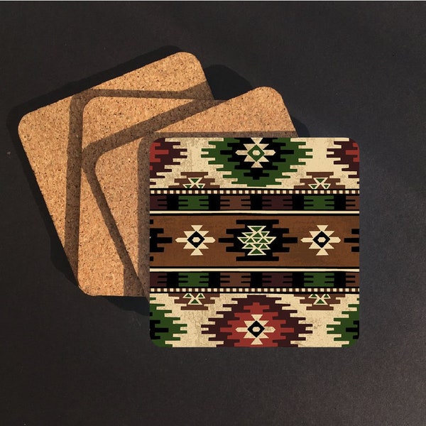 4 set of Native American Coasters, Utah, Nevada, Colorado, Native Patterns