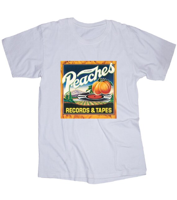 Peaches Records and Tapes White Tshirt Peaches Records and Etsy