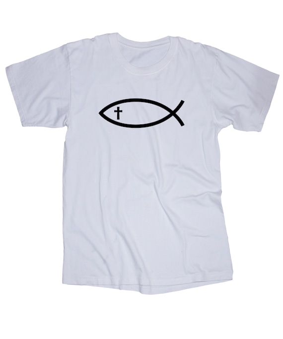 Christian Cross Fish T Shirt Christian Cross Fish T Shirt