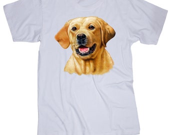 Yellow Labrador Retriever White T-shirt, Yellow Labrador Retriever Shirt, Labrador Retriever Gifts, Pets, Yellow Labrador Retriever Gift