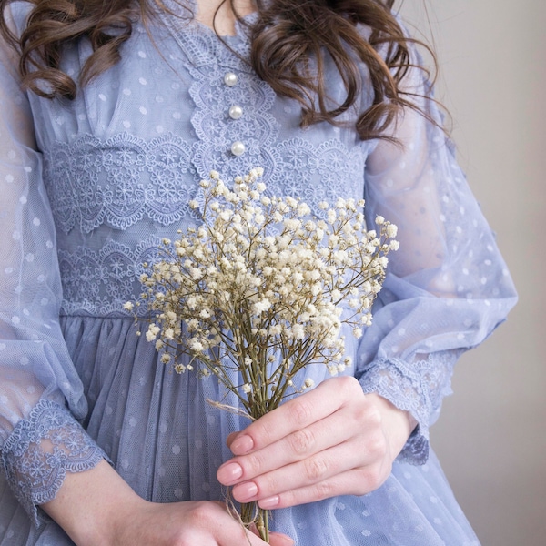 Wedding Baby’s breath bouquet Dried flower bouquet White Flower girl bouquet Floral table decor dried gypsophila Rustic bouquet Bridesmaid