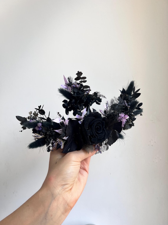 ハロウィンウェディングブーケ ドライフラワーブーケ ゴシック