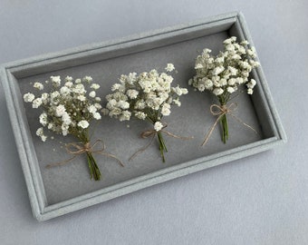 Fleurs de gypsophile Bouquet de gypsophile de mariage Gypsophile séché pour bijoux en résine Décoration florale Gypsophile séchée blanche