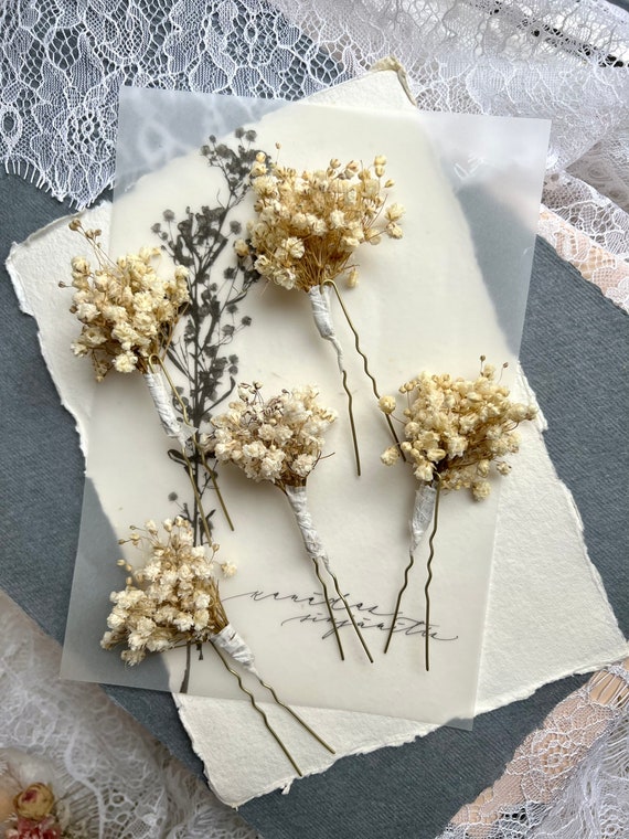 Anthropologie | Real Baby’s Breath Wedding Hair Pins/Decor, Never Used Twigs & Honey Baby main image 3