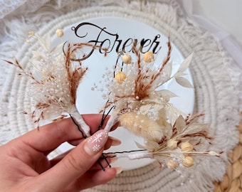 Dried flower hair piece Forever wedding decor Magical Hair accessory HP wedding accessories Bridal Floral Terracotta Hair pins Boho Bridal