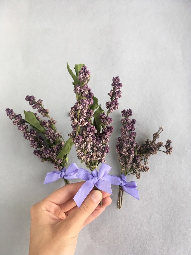 Dried Lilac Flowers Small dried flower bouquet Purple lilac Etsy