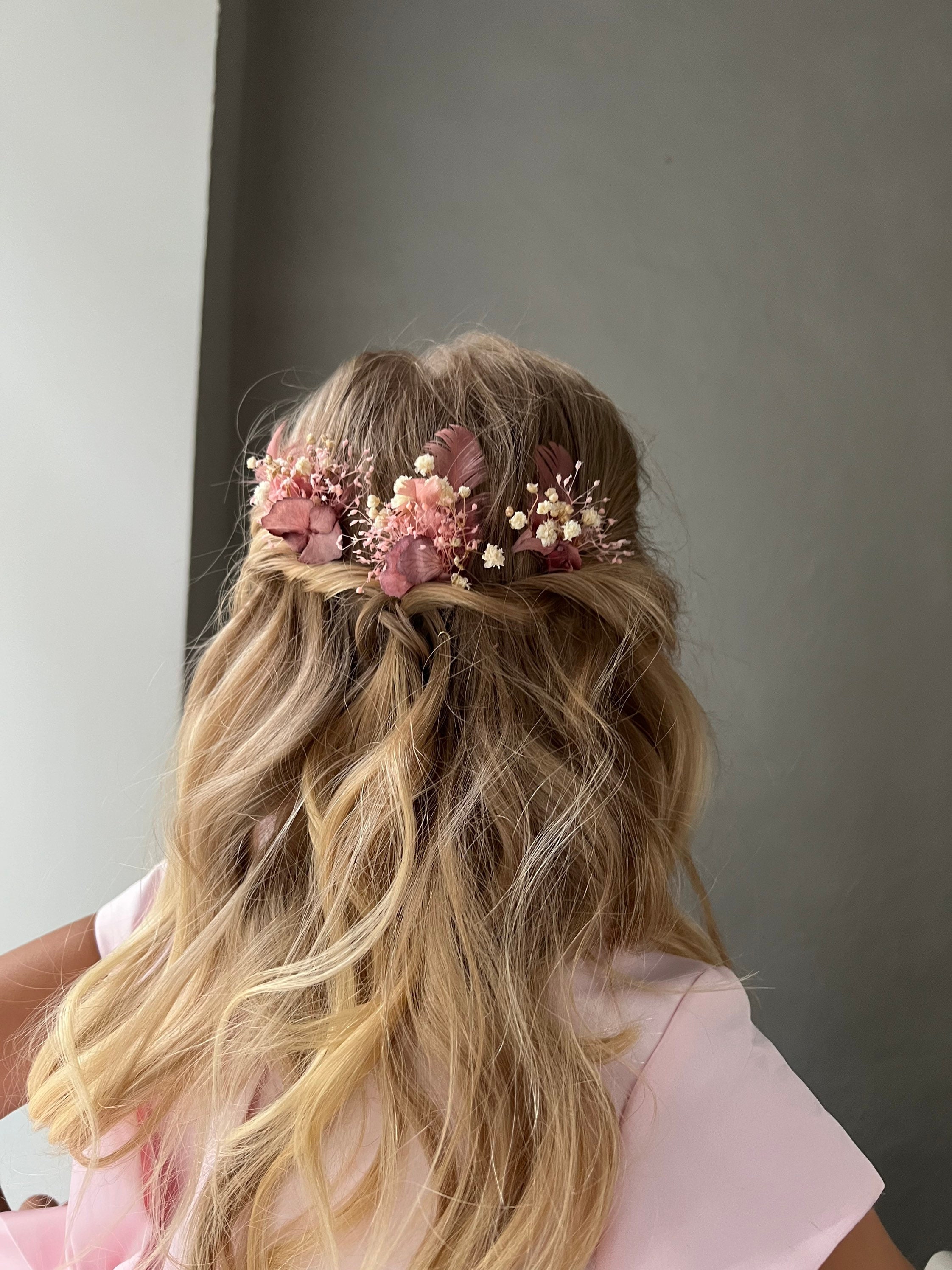 Flower Girl Headband Light Pink Flower Hair Pins Flower Girl  display picture 3