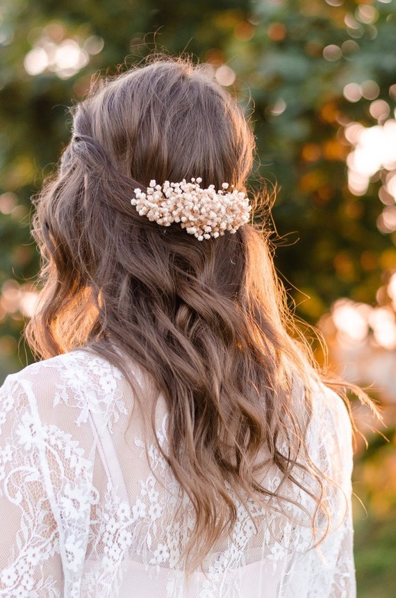 Buy Greenery Eucalyptus Hair Piece Wedding Headpiece Baby Breath Gypsophila  Hair Comb Online in India - Etsy