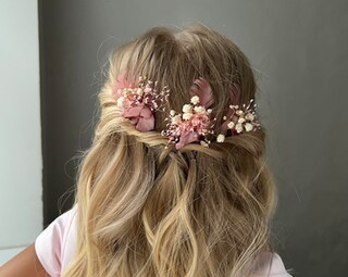 Corona Floreale Boho Per Capelli, Fiori Artificiali, Cerchietto Per Matrimonio E Festa, Colore Rosa, Taglia Regolabile