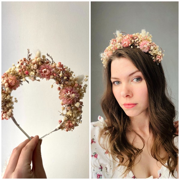 Dried Flower Crown Etsy