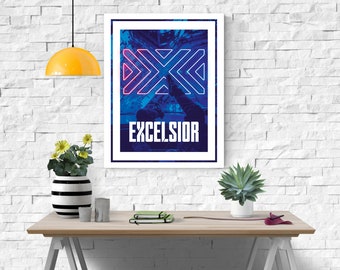 Overwatch League Poster New York Excelsior PRINTABLE Instant Digital Download