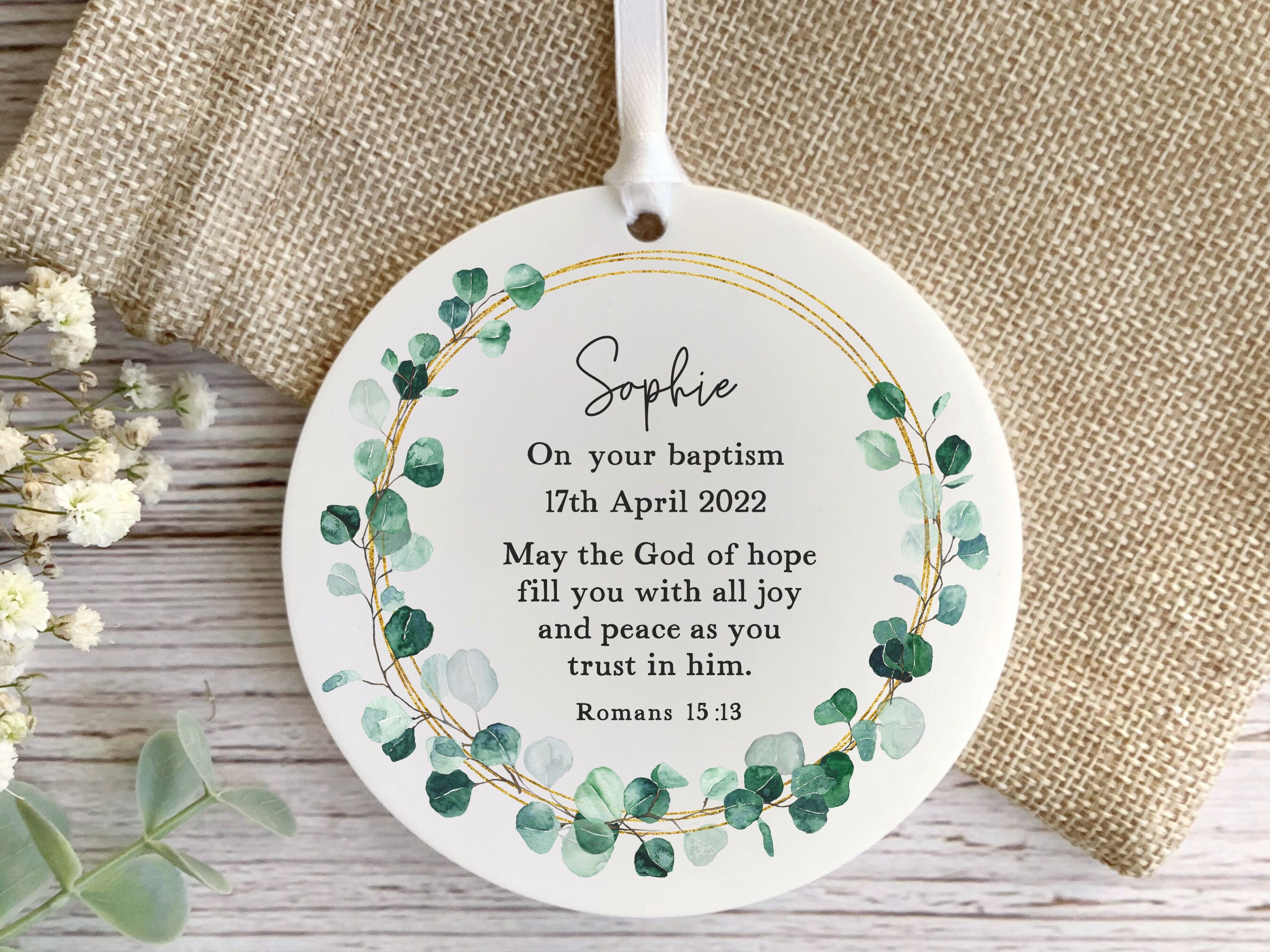 Bible Verse Baptism Gift Personalised Christian Gift Etsy