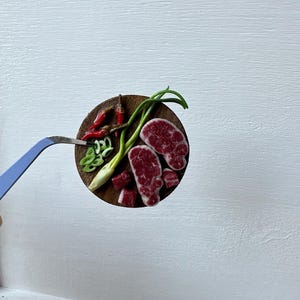 Miniature prep board.Dollhouse miniatures. Realistic vegetables. Miniature food. Mini food. Realistic miniatures. Scale 1/12. Fake food
