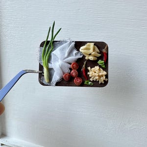 Miniature prep board.Dollhouse miniatures. Realistic vegetables. Miniature food. Mini food. Realistic miniatures. Scale 1/12. Fake food