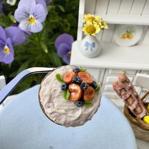Miniature cake | Mini food | Dollhouse food | Miniature cake with fruits | Realistic cake