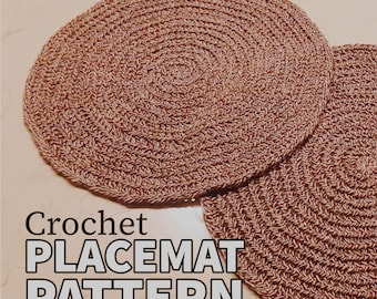 Simple Crochet Placemat Pattern: Beginner Round Design (PDF)