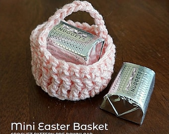 Mini Easter Basket Crochet Pattern: Holiday Party Favor (PDF)