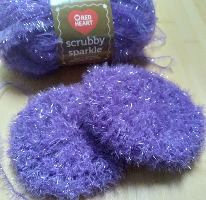Sparkle Scrubby, Crochet Dish Scrub, DIY Scouring Pad