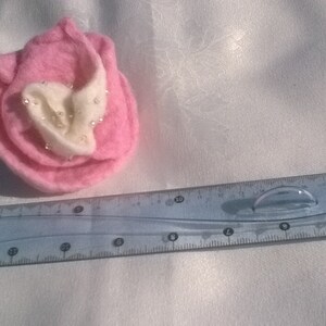 Felt Flower Hair Band: Pink & White Wool Blossom, Eco-Friendly Accessory