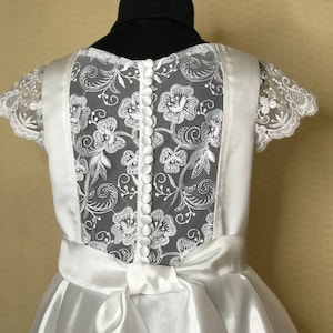 White Communion Dress,Flower Girl Dress,Baptism Dress,First Holy Communion Dress
