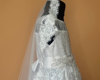 Communiesluier kant: Mantilla eerste heilige communie