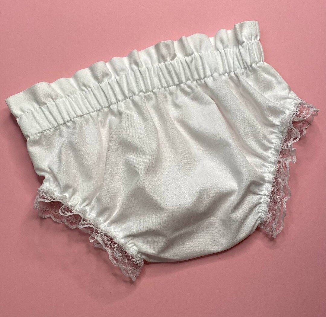 Baby Girl Baptism Bloomers. Cotton Diaper Cover. Ivory Etsy