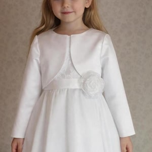 Fille Veste Boléro Satin Ouvert Avant Étole Cardigan Cape
