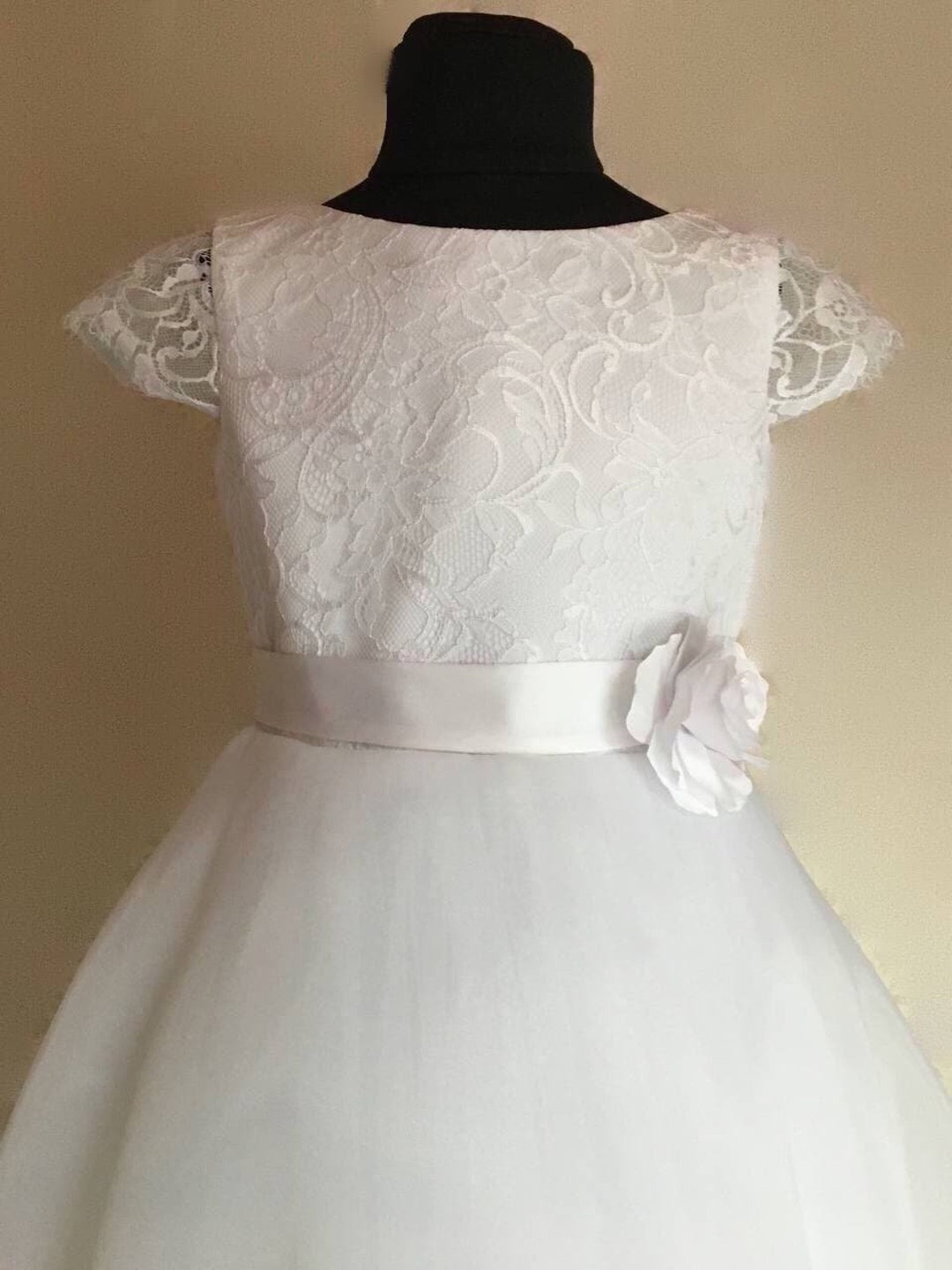 First Holy Communion Dress Tea Length ,white Communion Dress,first ...