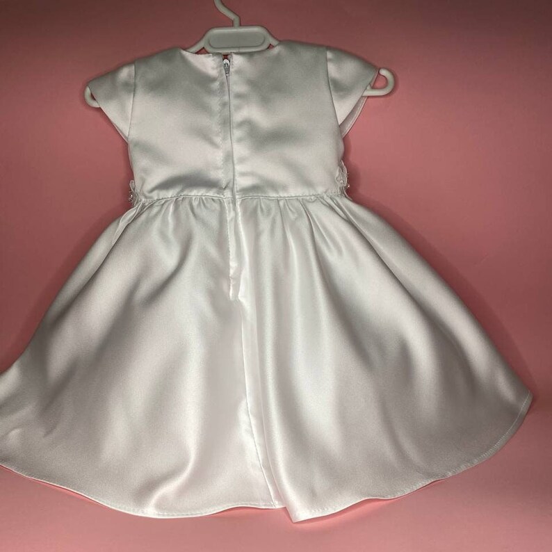Satin Baptism Dress for Baby Girl Christening Gown Blessing Etsy