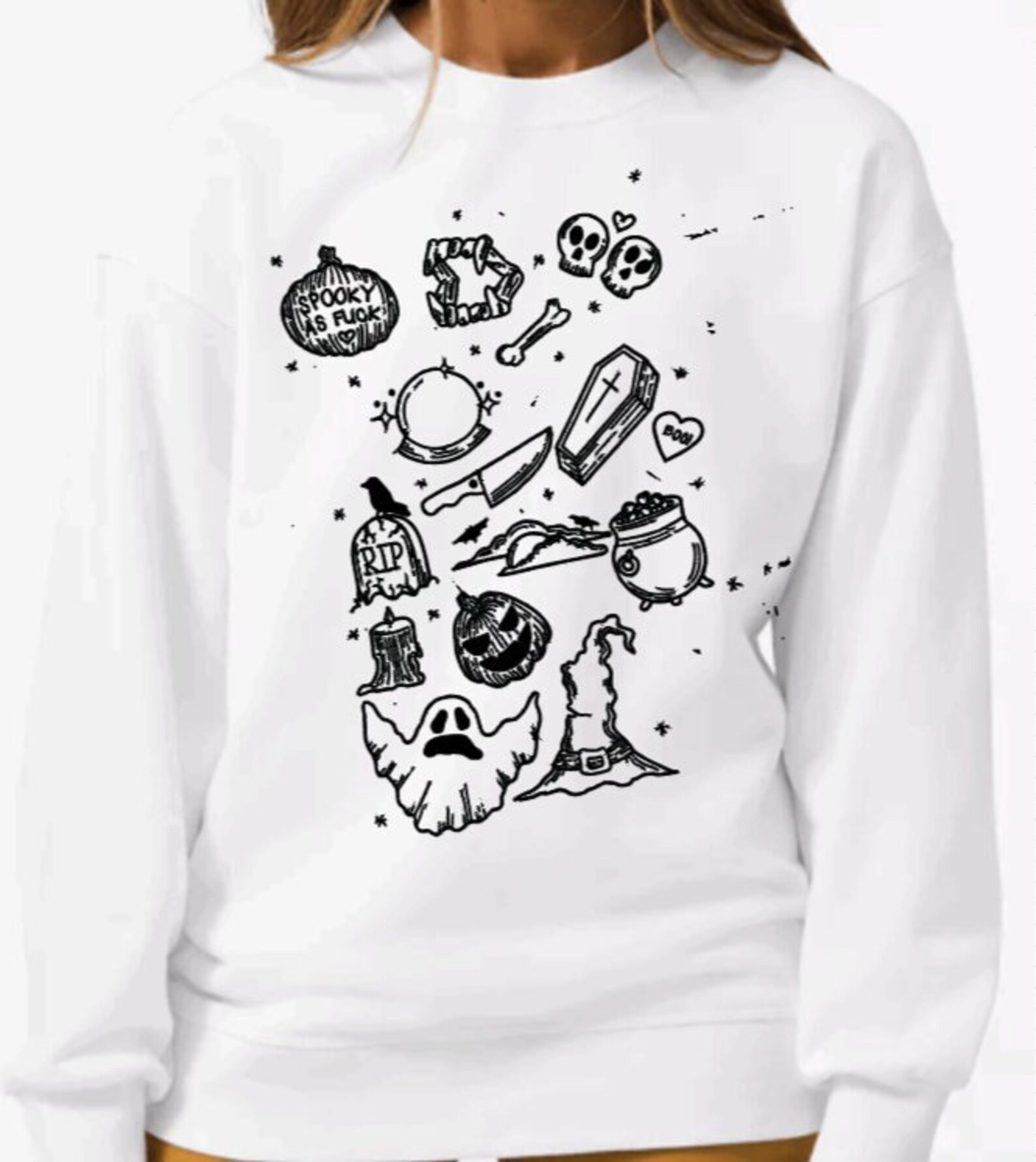 Cute halloween Crew neck sweatshirt halloween sweatshirt cozy  Etsy