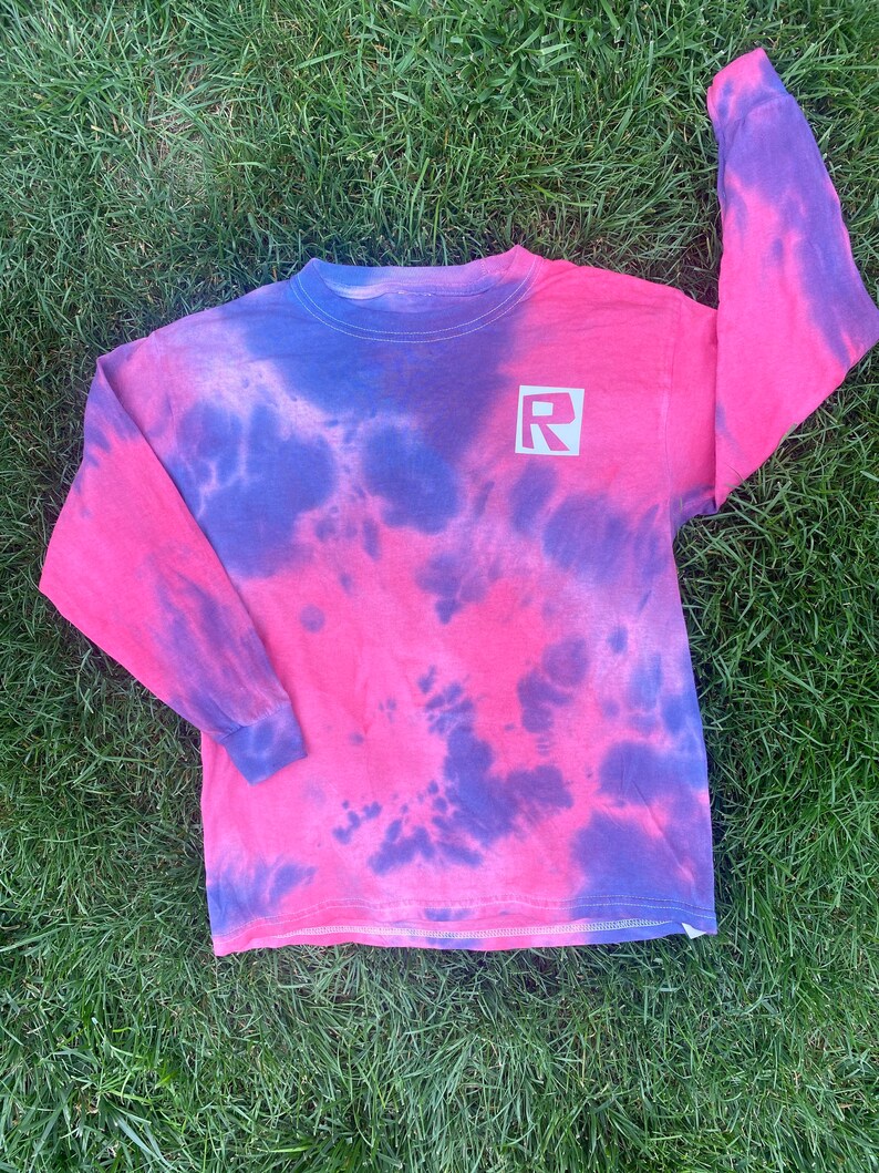 Roblox long sleeve tie dye kids shirt youth | Etsy