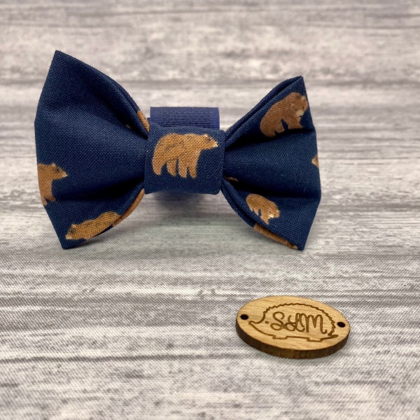 Bear With Bow Tie Etsy