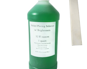 Bright Nickel Plating Solution 32oz with Anode, Electroplating, 1 Quart
