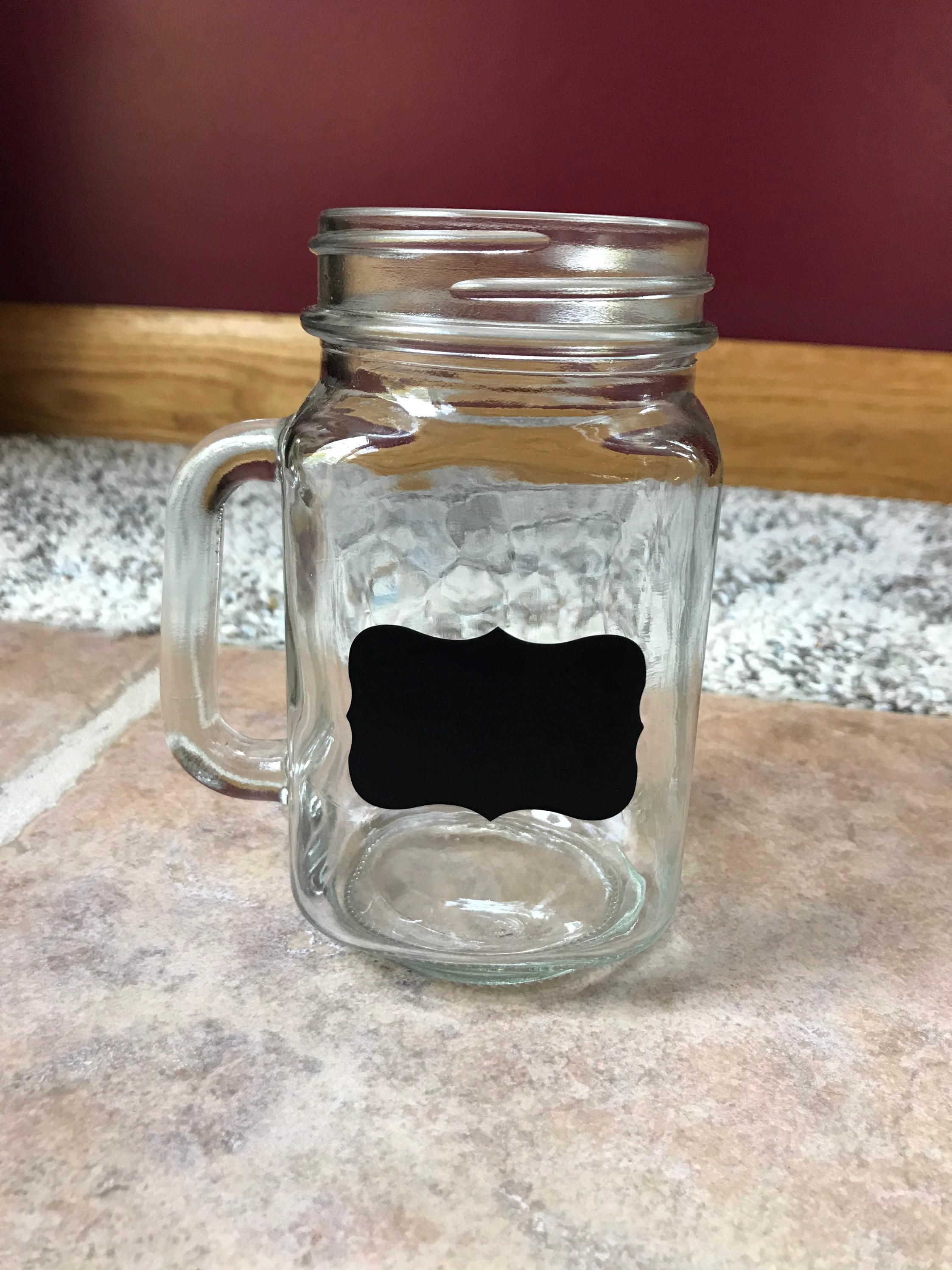 Mason Jar Mugs with Chalkboard Labels Etsy