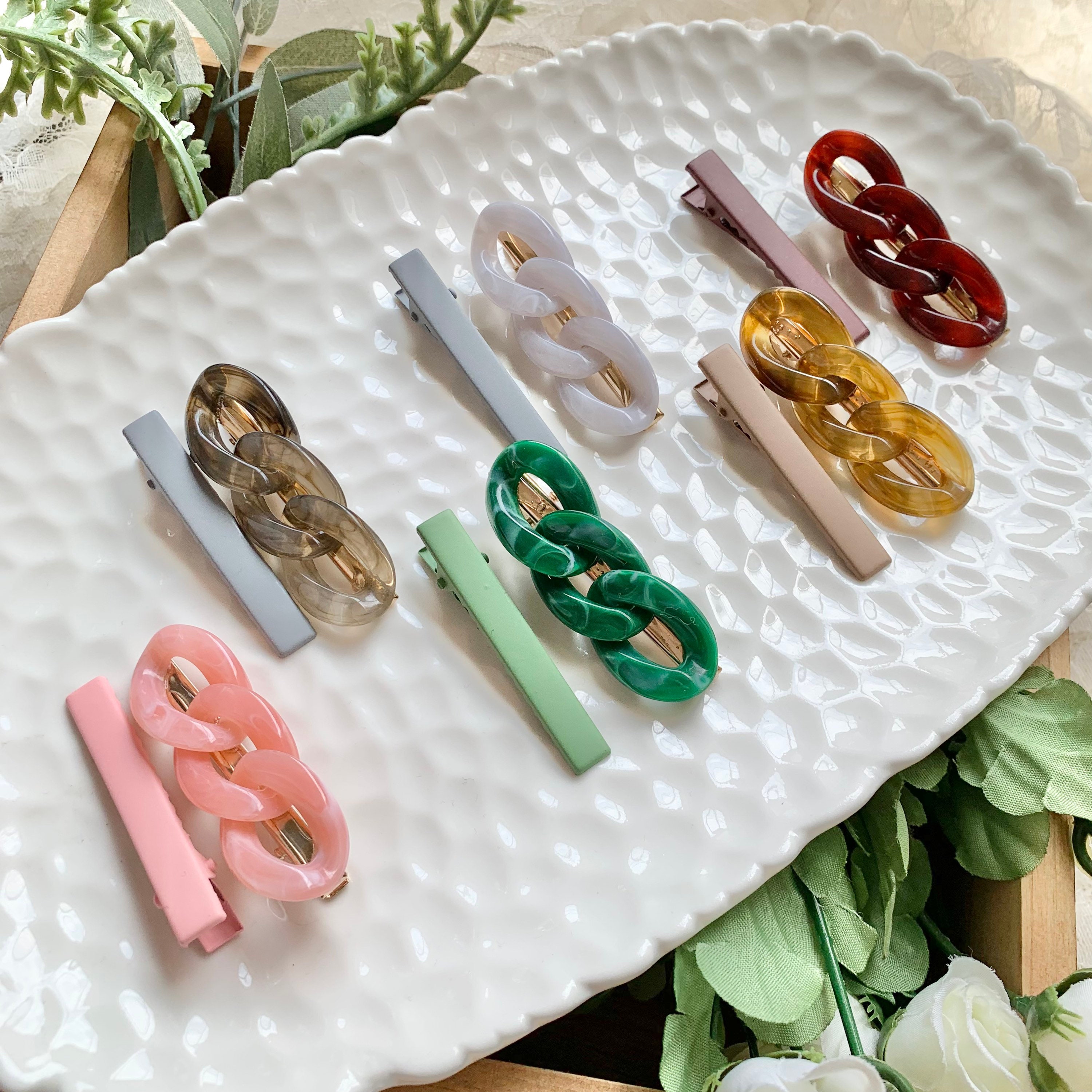 Braid Barrette trendy hair accessories marble braided Etsy