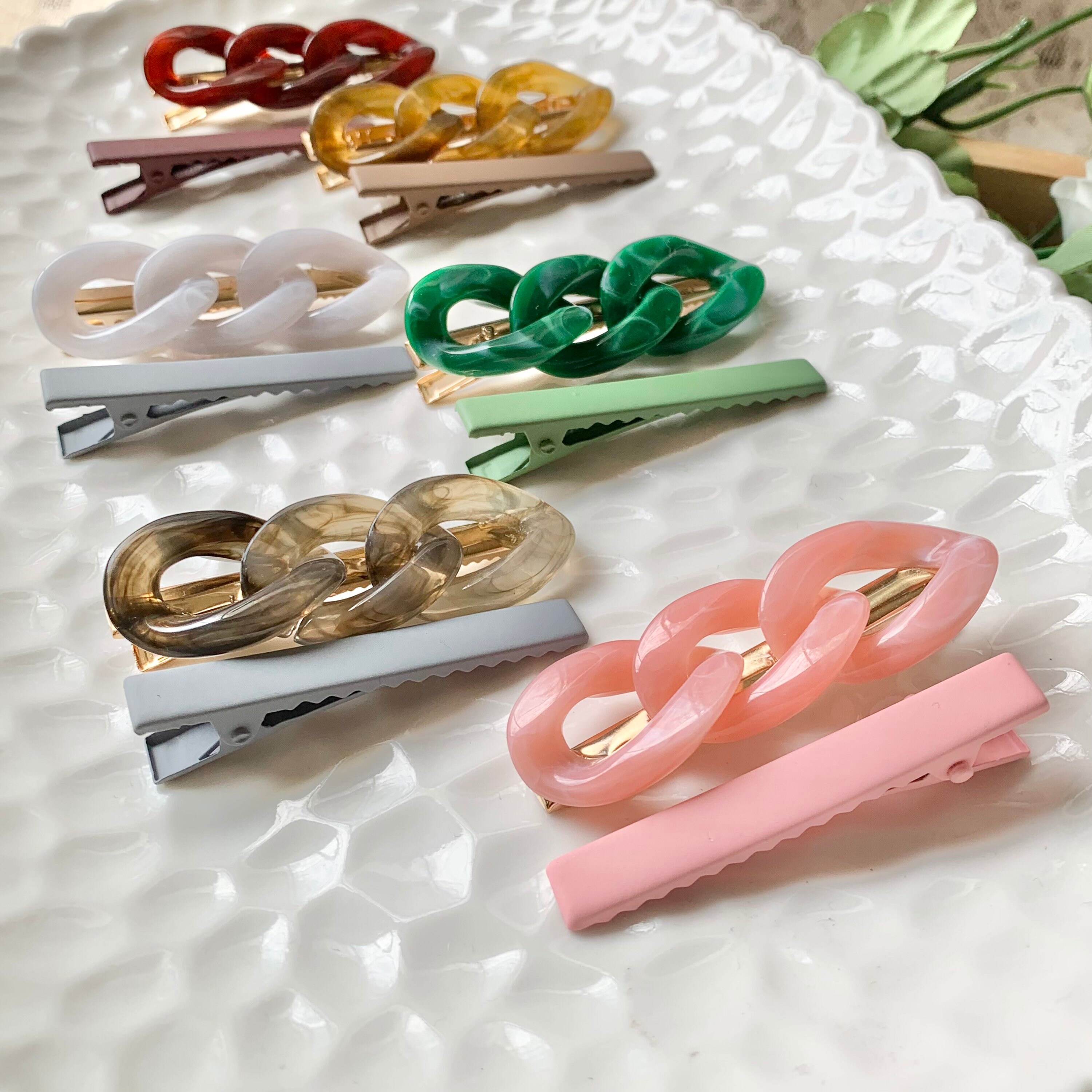 Braid Barrette trendy hair accessories marble braided Etsy