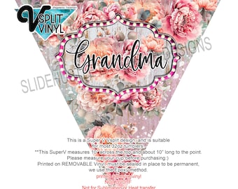 Grandma, Grandma Printed Adhesive Super V Vinyl, removable vinyl, Indoor use only, VF714 SV713, Indoor Use