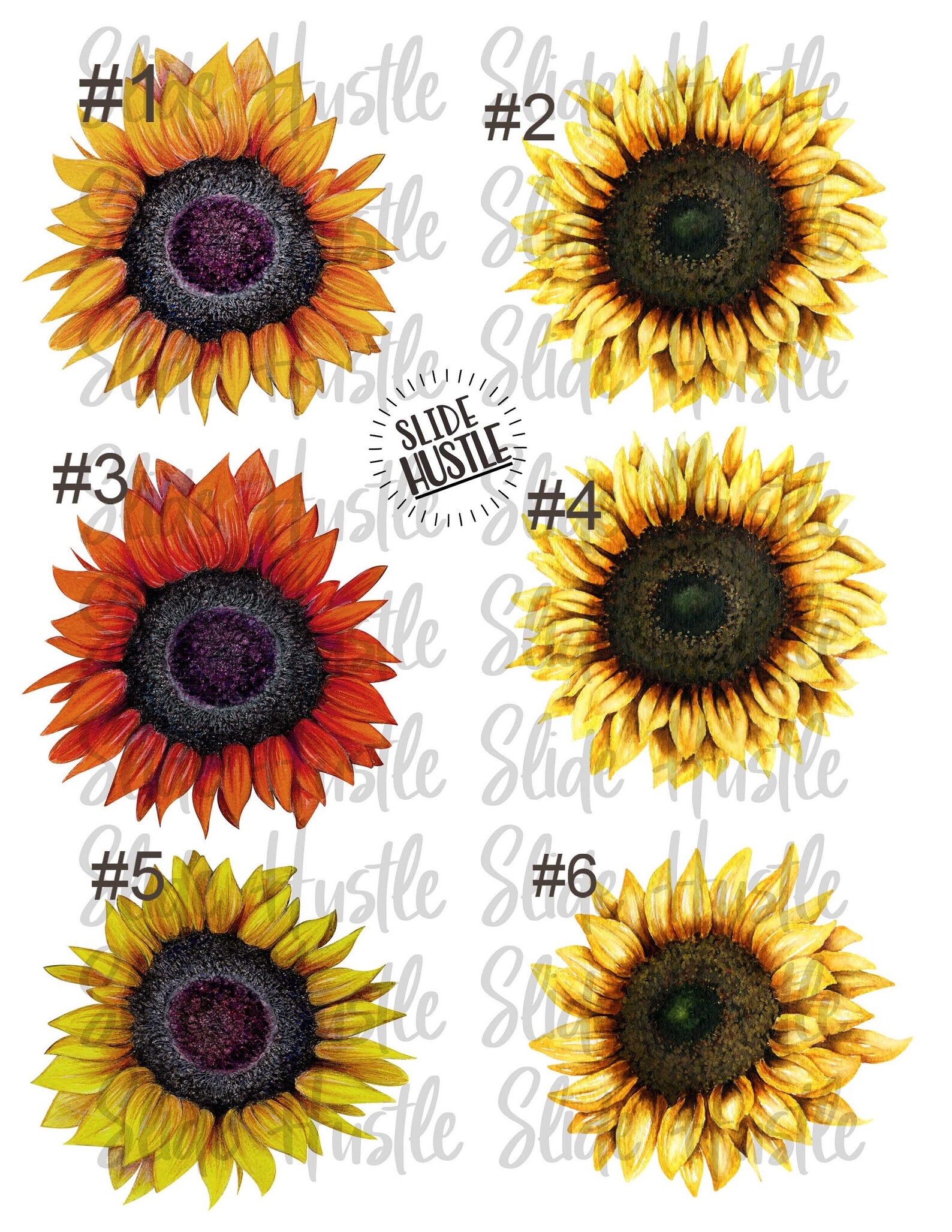 Sunflowers Waterslide Decal Sunflower Tumbler Decal | Etsy