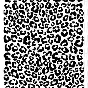 Leopard Print Waterslide, FULL SHEET Leopard Print, Clear Background, Ready to Use, not a sticker, not a temporary tattoo