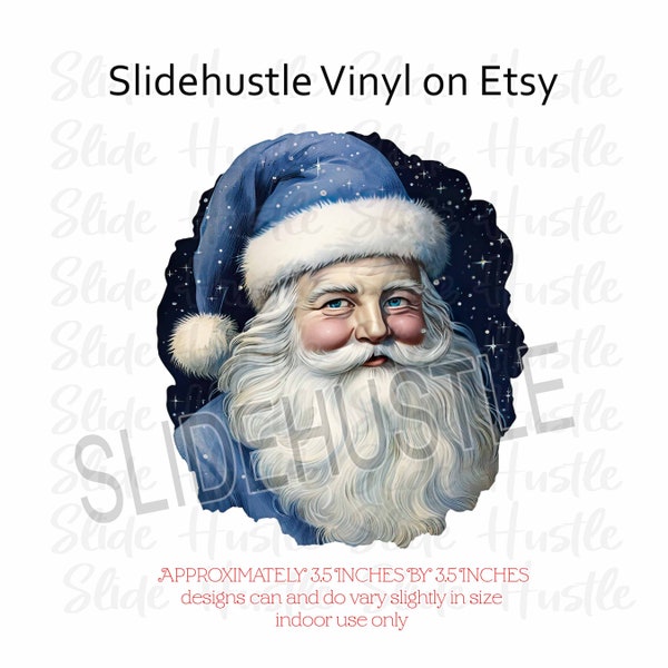 Christmas Santa Spot White vinyl tumbler decal. See description for complementary vinyl designs! VF155 FSBD1