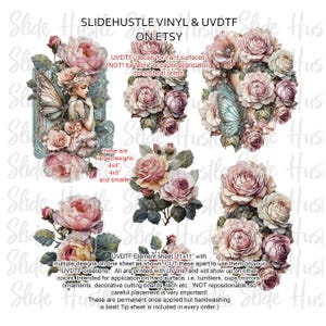UVDTF decal sheet, Romantic Mixed Media, Slide Hustle UVDTF Element Sheet, VF800ES21