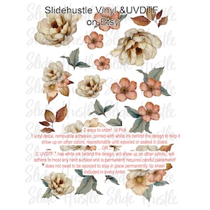 Brittany Barnes, Fall, Autumn Flowers, Element sheet, Clear Spot White Vinyl or UV DTF, NOT for heat Transfer VF156BBB ES1