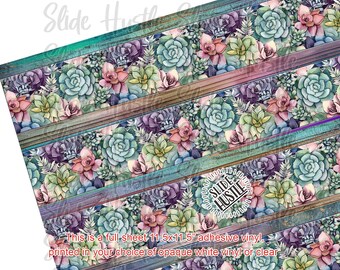 Printed Adhesive Vinyl, Succulents, Cactus, Tumbler Vinyl
