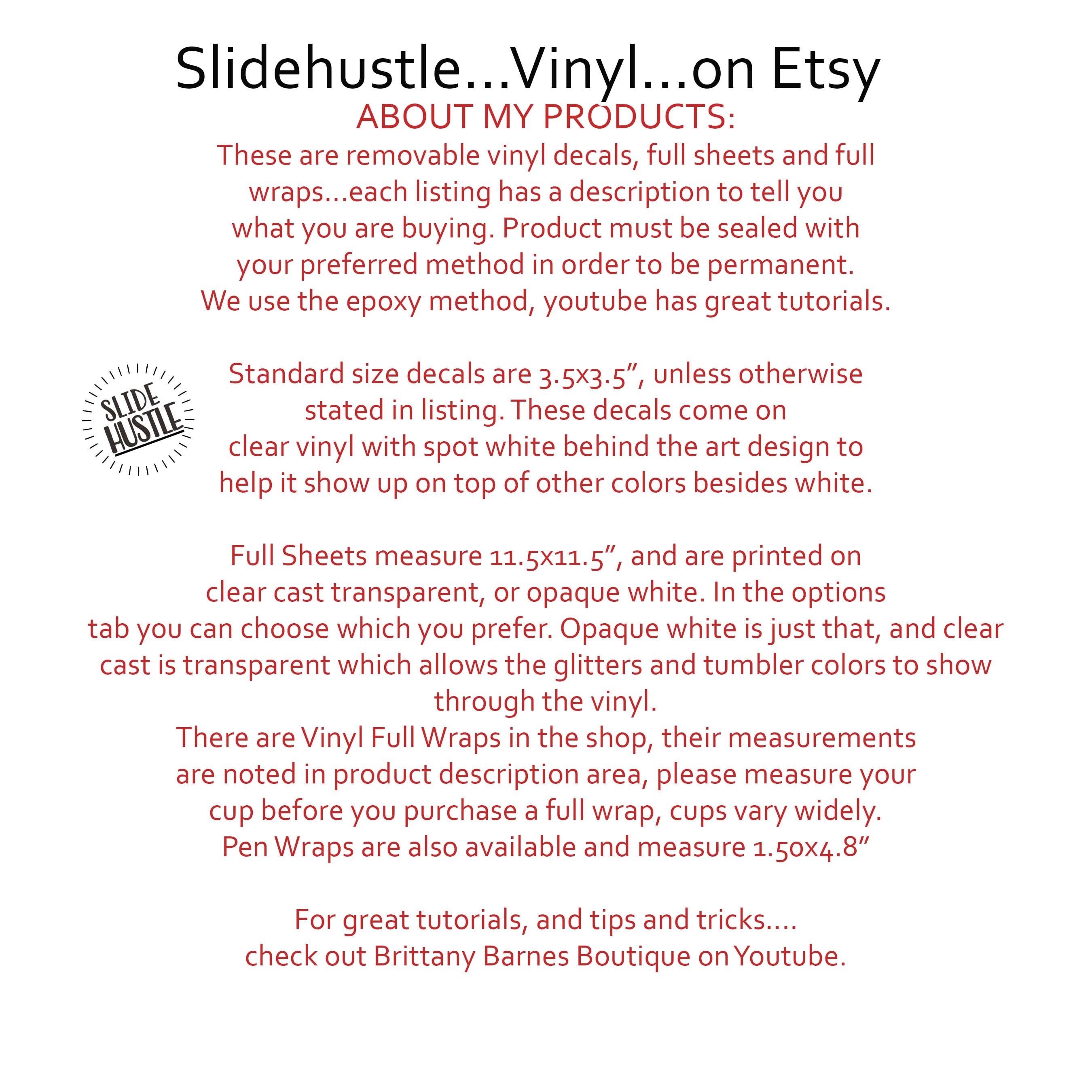 Printed Tumbler Vinyl BUNDLE, Vinyl Border Sheet, Western Style