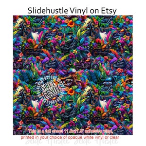 Bright Colorful Motorcycles on printed vinyl, Available in Clear Cast or White, Full Sheet Vinyl 11.5x11.5&quot;
