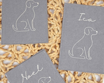 Impfpass Hülle personalisiert aus Filz – Handgemachte Schutzhülle für EU-Heimtierausweis  – mit Name für Impfpass von Hund und Katze